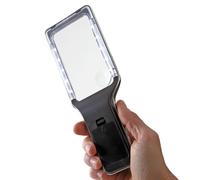 Easylife Magnifying Glass with Light, Magnifying Glass for Reading with Cleaning Cloth and Storage Pouch L23xW8xD4cm - Fully Guaranteed