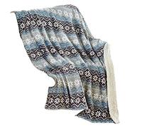 Easylife Plush Sherpa Throw Blanket, Soft and Cosy Fleece Throw Blanket, Machine Washable Throw Blanket Sofa or Bed (measures 127 x 153cm), Large Fleece Blanket - Fully Guaranteed (Blue)