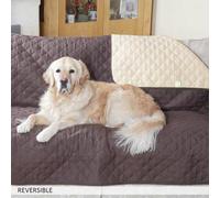 Easylife Quilted Furniture Protector - 2 Seater Sofa - Brown/beige