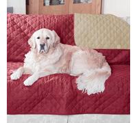 Easylife Quilted Furniture Protector - 3 Seater Sofa - Camel/red