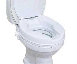 Easylife Raised Toilet Seat with Lid. Increases Loo Height by 4". Ultra Comfortable and Portable White Toilet Seat Riser for Disabled and Elderly - Fully Guaranteed | 4"