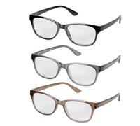 Easylife Reading Glasses 2.5x (Pack of 3) Stylish Non Prescription Glasses for Men, Lightweight Spectacles - Fully Guaranteed