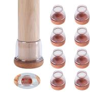 Easylife Set of 8 Silicone Chair Leg Floor Protectors, Round (Large Size: 28-40mm). Felt Chair Floor Protectors, Easy Fit Chair Feet Floor Protectors, Floor Protectors for Chairs - Fully Guaranteed