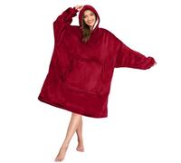 Easylife Snuggle Hoody, Red, Mens and Womens Oversized Hoodie Blanket with Sherpa Fleece Lining, Large Snuggle Hoodie (One Size Fits All), Machine Washable Wearable Blanket - Fully Guaranteed | Red |