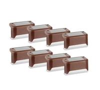 Easylife Solar Edge Garden Lights (Pack of 8). Garden Lights Solar Powered Waterproof (Each Light: H4.6 x W7.8 x D4.6cm). Outdoor Solar Lights for The Garden, Patios, Steps, Paths - Fully Guaranteed