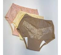 Easylife StayDry Ladies Everyday Underwear 3 Pack - Reusable Briefs with Discreet Absorbent Layer - Machine Washable, Coffee/Cream/Pink, Large (18-20)