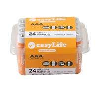 Easylife Super Alkaline AAA Batteries 24 Pack. Long-Lasting 1.5V Batteries AAA Pack of 24. Mercury-Free, Anti-Leak Triple AAA Batteries for Radios, Remotes, Alarms or Torches - Fully Guaranteed