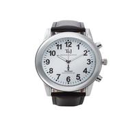 Easylife Tavistock & Jones Talking Watches for Men, Radio Controlled Black Wrist Watch with Black Leather Strap and Easy to Read Numbers - Fully Guaranteed