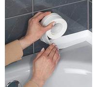 Easylife Waterproof Sealing Tape 5cm x 5m Roll - Self Adhesive L Shaped Sealant Strip for Baths, Showers, Basins and Tiles - Long Lasting Watertight Seal Resistant to Cleaners and Mildew