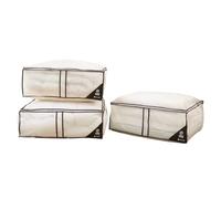 Easylife Zip Bags, Set of 3 Laundry Storage Bags & 2 Smart Storage Boxes for Closet, 3 x H25xW68xD58cm (100L Each) & 2 x H26xW51xD26cm (35L Each)