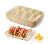 EASYLOCK 15 Pack Disposable Taco Holder Taco Stand Taco Tray Holder Taco Tray Plates Ideal for Parties BBQs and Family Gatherings Taco Accessories for Taco Lovers