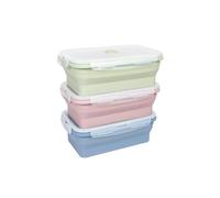 EASYLOCK 3 Pack 550ML Silicone Food Containers with Lids Collapsible Kitchen Freezer Storage Containers Lunch Boxes Meal Prep Containers