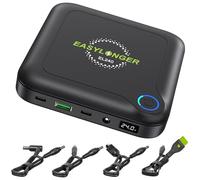 EASYLONGER PD 60W USB C Power Bank DC 24V/12V Output Portable Laptop Charger Wireless Charging QC 3.0 24000mAh Versatile External Battery Pack for CPAP Machine, Camera, Tablet, iPhone, Waistcoat