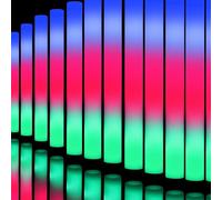 Easymaidi 102Pcs LED Foam Glow Sticks, Foam Light up Sticks Glow Sticks Bulk with 3 Modes Flashing Glow in the Dark Party Supplies for Weddings, Christmas, Festival, Birthday
