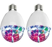 EASYmaxx 04684 LED Disco Lights Party Lights | Crystal Rotating Ball | LED Ball (Pack of 2)