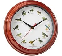 EASYmaxx 06222 Singing Bird Clock with Original Bird Voices | Wall Clock | Bird Melody