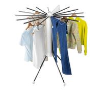 EASYmaxx Fan Clothes Airer 800 - Collapsible, Variable Set Up with 16 Arms | Rotary Airer with System | Individually Adaptable to Room & Laundry Quantity | Space-saving & Stable with 4-Foot Tripod