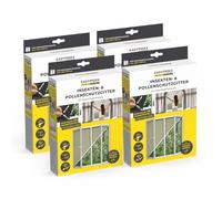 EASYmaxx Fly Screen for Windows with Pollen Protection | With magnetic attachment | Can be Cut to Size up to 150x130 cm | Easy Installation with 12 Magnets - no Drilling or screwing [4 Pieces]