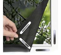 EASYmaxx Insect Protect Fly Screen Window | Can Be Cut to Size | Insect Protection Window up to 110 x 130 cm | Fly Net Magnet with Pollen Protection Grid - Easy Installation No Drilling [Black]