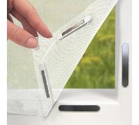 EASYmaxx Insect Protect Fly Screen Window with Magnetic Attachment | Can Be Cut to Size | Insect Protection Window up to 130 x 150 cm | Mosquito Protection Magnet - Easy to Install [White]