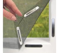 EASYmaxx Insect Protect Fly Screen Window with Magnetic Attachment | Can Be Cut to Size | Insect Protection Window up to 110 x 130 cm | Mosquito Protection Magnet - Easy to Assemble [Black]