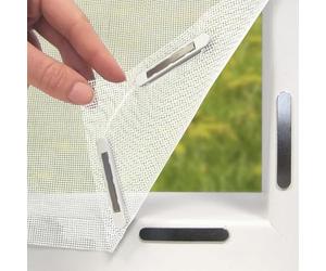 EASYmaxx Insect Protect Fly Screen Window with Magnetic Attachment | Can Be Cut to Size | Insect Protection Window up to 110 x 130 cm | Mosquito Protection Fly Screen Magnet - Easy to Install [White]