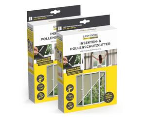 EASYmaxx Insect Protect insect & pollen screen | with magnetic attachment | fly screen window | mosquito net for windows up to 130 x 150 cm [2 Pieces]