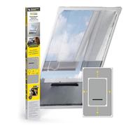 EASYmaxx Telescopic Fly Screen Frame for Roof Windows | Mosquito Net with Pre-Assembled Frame - Adjustable | Bug Mesh Easy Installation | Protection Against Mosquitoes, Flies, Wasps [White]