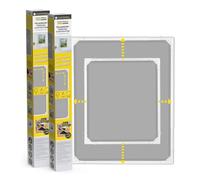 EASYmaxx Telescopic Fly Screen Frame for Windows | Mosquito Net with Pre-Assembled Frame - Adjustable | Bug Mesh Easy Installation | Protection Against Mosquitoes, Flies, Wasps - White, Set of 2