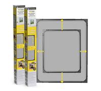 EASYmaxx Telescopic Fly Screen Frame for Windows | Mosquito Net with Pre-Assembled Frame - Adjustable | Bug Mesh Easy Installation | Protection Against Mosquitoes, Flies, Wasps - Anthracite, Set of 2