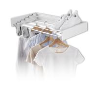EASYmaxx Wall-Mounted Clothes Dryer, Stainless Steel/White, Ausziehbar