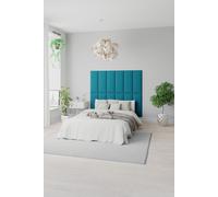 Aspire Easymount Wall Mounted Upholstered Panels Modular Diy Headboard In Plush Velvet Fabric Ochre (pack Of 2), Yellow