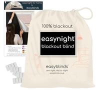Easynight Blackout Blind - 100% Light Block - Small (windows up to 100x145cm) - Eco-Friendly Recycled GRS & OEKO-TEX Fabric - Thermal Insulation - No Drill Stick On Temporary or Permanent Any Window