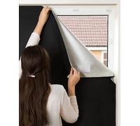 Easynight Total Blackout Blind For Home, Self-Adhesive, Black And Silver, Cut To Any Size And Shape Up To 300X145Cm