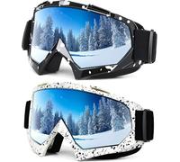 EasYoung Adult Ski Goggles, 2-Pack Snowboard Goggles for Youth, Teens, Men & Women, Wide View Snowmobile Goggles