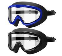 EasYoung Adult Swim Goggles, 2-Pack Swim Pool Goggles, Anti-Fog UV Protection, Wide View Swim Glasses Suitable for Over 15 Men, Women