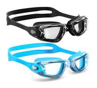 EasYoung Kids Swim Goggles, 2 Pack Swimming Goggles for 3-15 Years Old Children, Quick Adjust Split Comfort Strap, Anti Fog, UV Protection, Waterproof