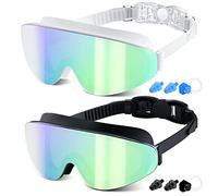 EasYoung Kids Swim Goggles for Age 6-12, 2-Pack Frameless Kids Goggles for Swimming, Anti-Fog, Waterproof, Boys & Girls