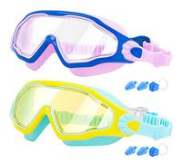 EasYoung Kids Swimming Goggles - 2 Pack for Boys Girls Junior Children Age 6-14, Quick Release Strap Anti-Leak for Child