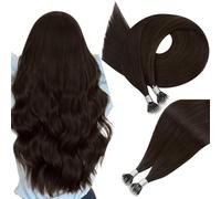 Easyouth Nano Hair Extensions Darkest Brown Nano Ring Extension Real Human Hair Soft Straight Human Hair Extensions Nanobeads for Volume 100g/100s #2