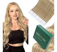 Easyouth Tape in Hair Extensions Human Hair Blond Tape Hair Extensions Real Human Hair Blonde Highlight Tape Extensions Human Hair Honey Blonde Highlight Medium Blonde 12 Inch 30g 20Pcs #27/613