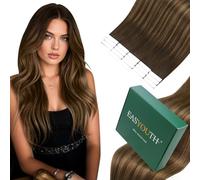 Easyouth Tape in Hair Extensions Human Hair Brown Balayage Tape in Extensions Real Hair 12 Inch 30g 20Pcs Invisible Tape in Hair Extensions Human Hair Ombre Brown