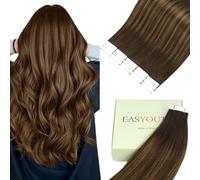 Easyouth Tape in Human Hair Extensions Ombre Brown Tape in Real Hair 14 Inch 40g 20Pcs #2/8/2