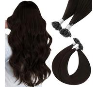 Easyouth U Tip Human Hair Extensions Brown K Tips Hair Extensions Human Hair for Women Keratin Tip Hair Extension Human Hair for Volume 22Inch 50G 1G/S