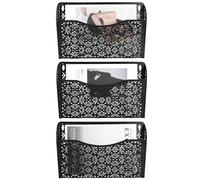 EasyPAG 3 Single Wall Mount File Organizer Vertical Metal Wall Pocket File Holder for Office, Home, School, Black