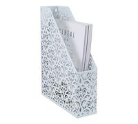 EasyPAG Desktop Metal Office Desk Tidy A4 File Holder Paper Organiser Magazine Storage Filing Rack,White