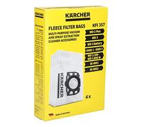 easyPART Compatible / Replacement for Kärcher 2.863-314.0 Filter Bag Fleece KFI357 for Wet Dry Vacuum Cleaners Pack of 4