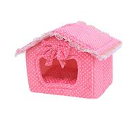 EASYPET Gorgeous Pink/Blue Pet House for Dogs, Medium Size, Polyester, Lounge Style