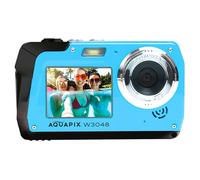 Easypix Aquapix 'Edge' Underwater Camera with Dual Displays, Waterproof to 3 m, Up to 48 MP Resolution, 16x Digital Zoom, 13 MP Sensor, Video up to 4K, Ice Blue