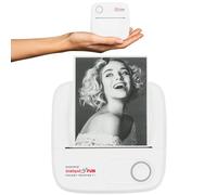 Easypix InstantFUN Pocket Printer P1 Mobile Mini Printer, Black and White Thermal Printing, Prints without Ink, with Smartphone App, Includes Sticker and Refill Paper